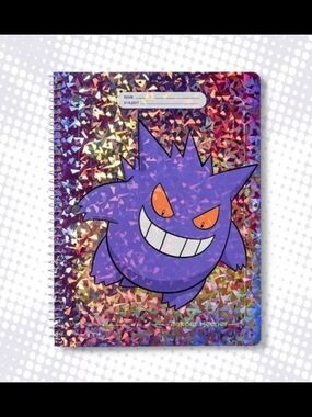 Pokemon Gengar Holographic Spiral Target Notebook